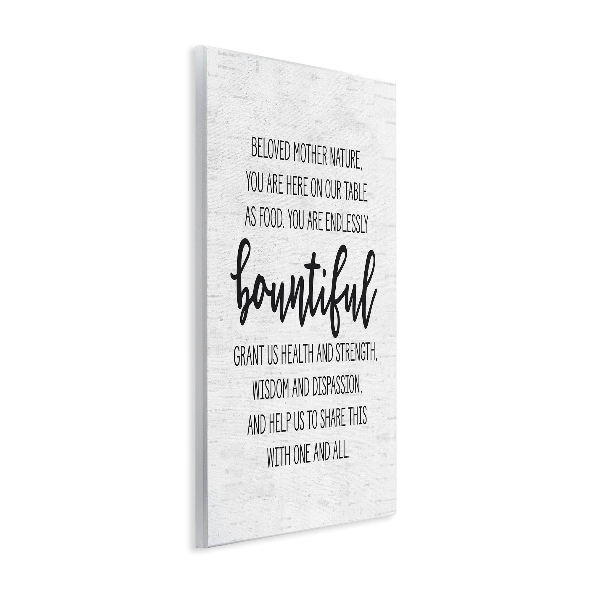 Stupell Industries Mother Nature Bountiful Food Subtle Birch Typography Wall Plaque Art